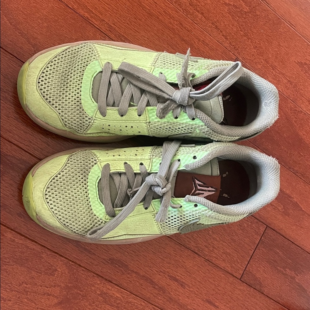 Nike Ja Morant Zombie Gray and Lime Green Sneaker